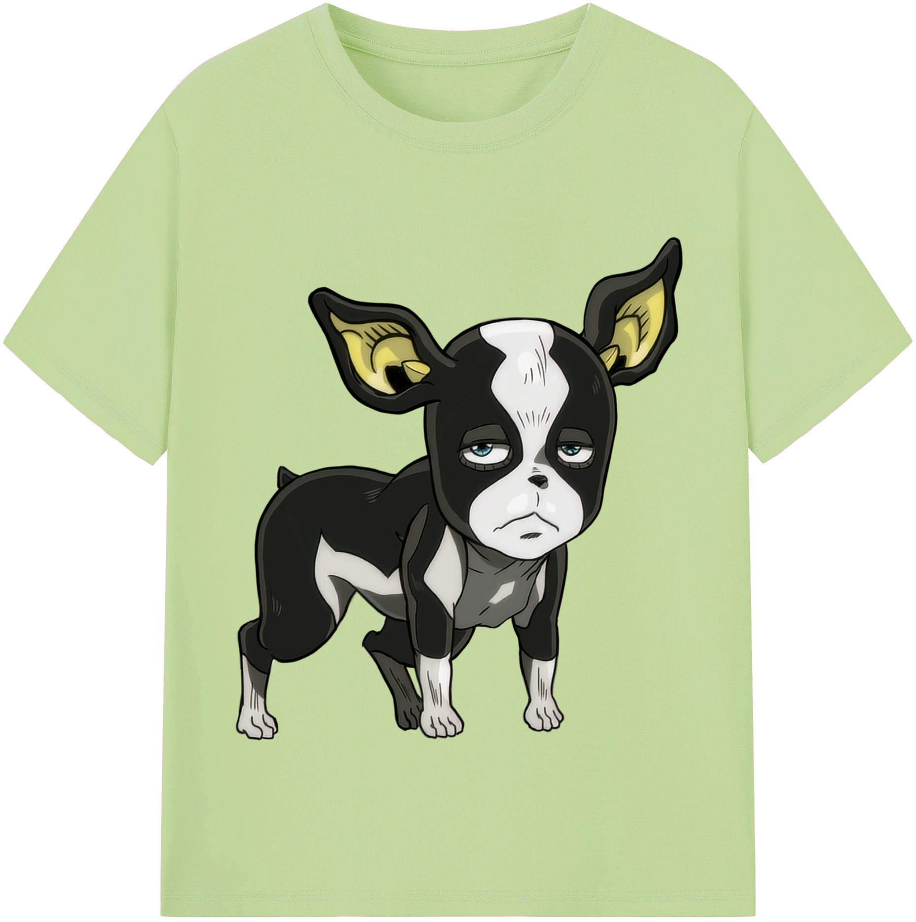 （画像用） ジョジョの奇妙な冒険 イギー JoJo's Bizarre Adventure Iggy 綿100％半袖Tシャツ（フロントプリント）